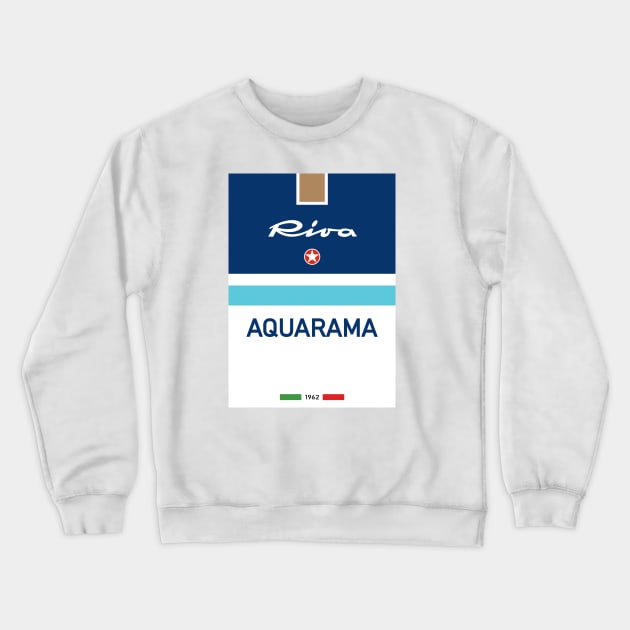 Riva Rivarama 44 Aquarama Runabout Boat Italy Crewneck Sweatshirt by PB Mary